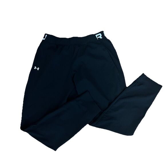 Under Armour Womens M Black Athletic Workout Training Pull on Lightweight Pants - Picture 1 of 10